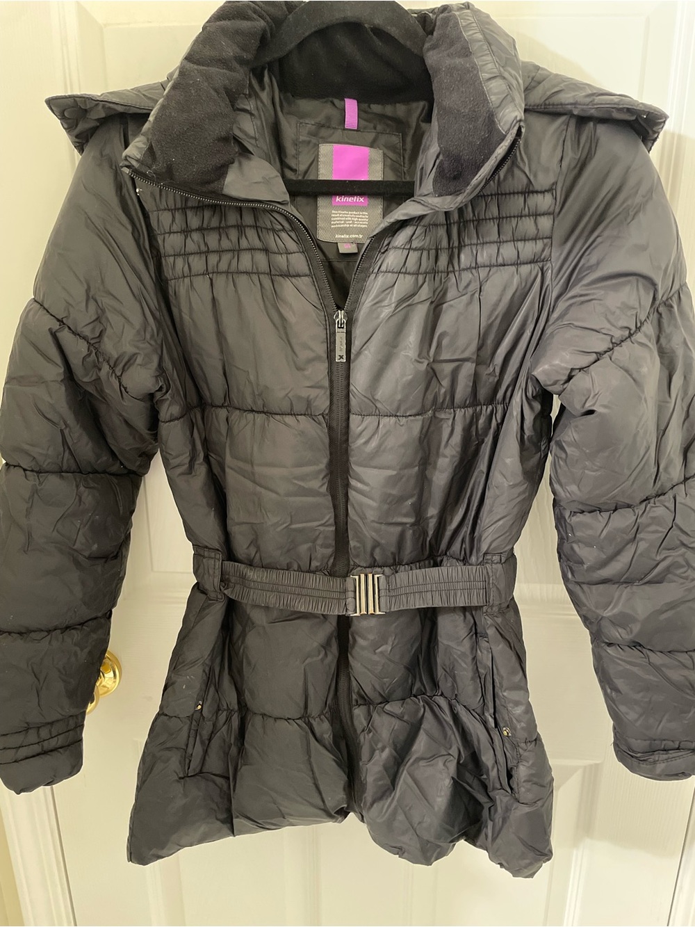 Kinetix Black Ski Jacket with Belt